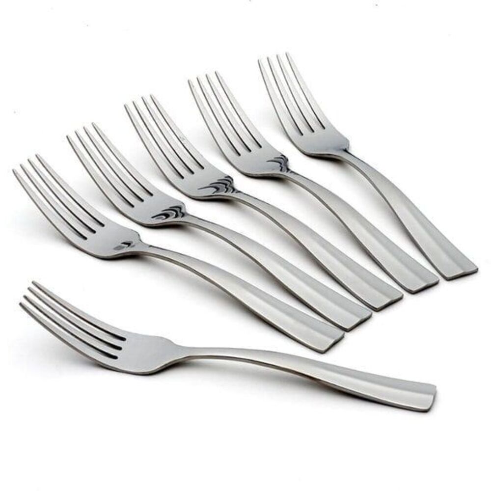 Oneida Arc Stainless High Quality Mirror Finish Flatware Dinner Fork Set of 6
